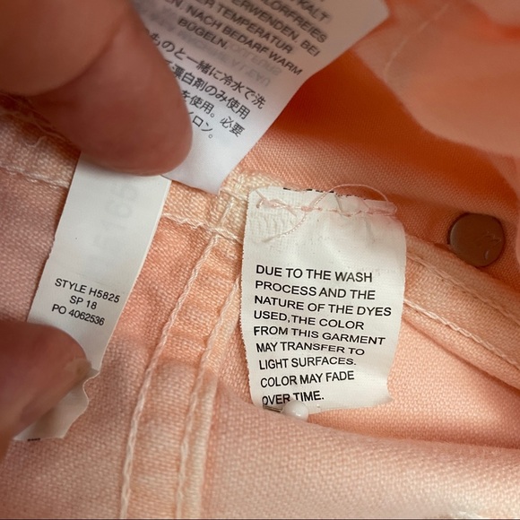 Madewell Women's Straight Leg Jeans in Light Pink - Picture 5 of 7